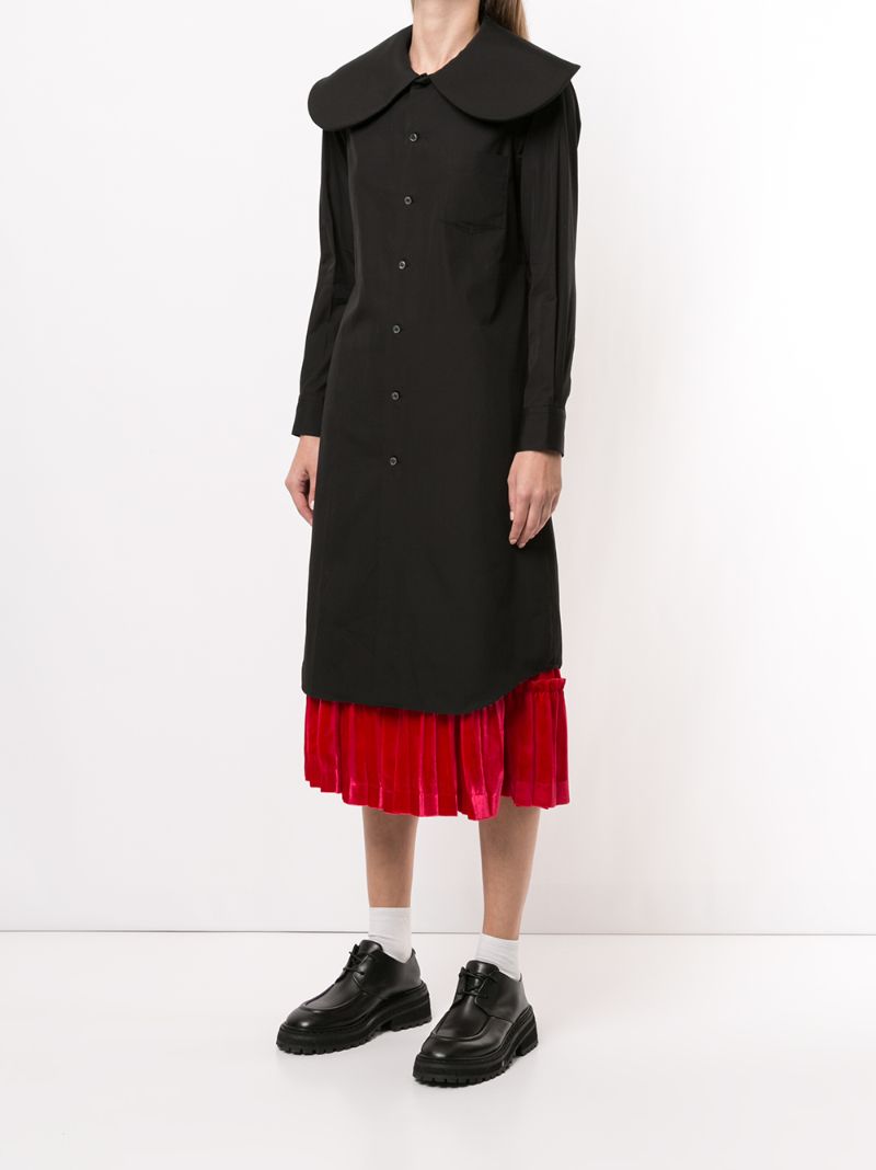 Shop Comme Des Garçons Oversized Collar Shirt Dress In Black