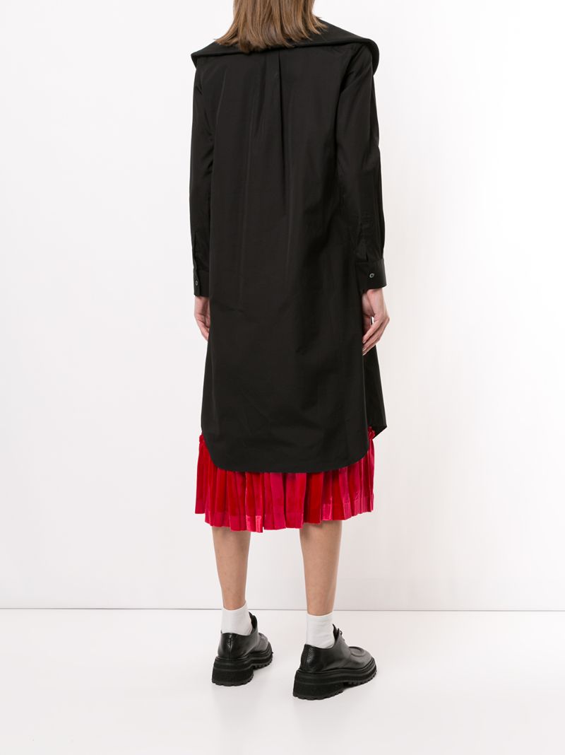 Shop Comme Des Garçons Oversized Collar Shirt Dress In Black