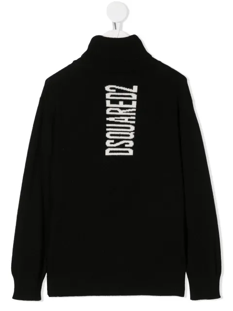 Dsquared2 Kids كنزة برقبة عالية وشعار