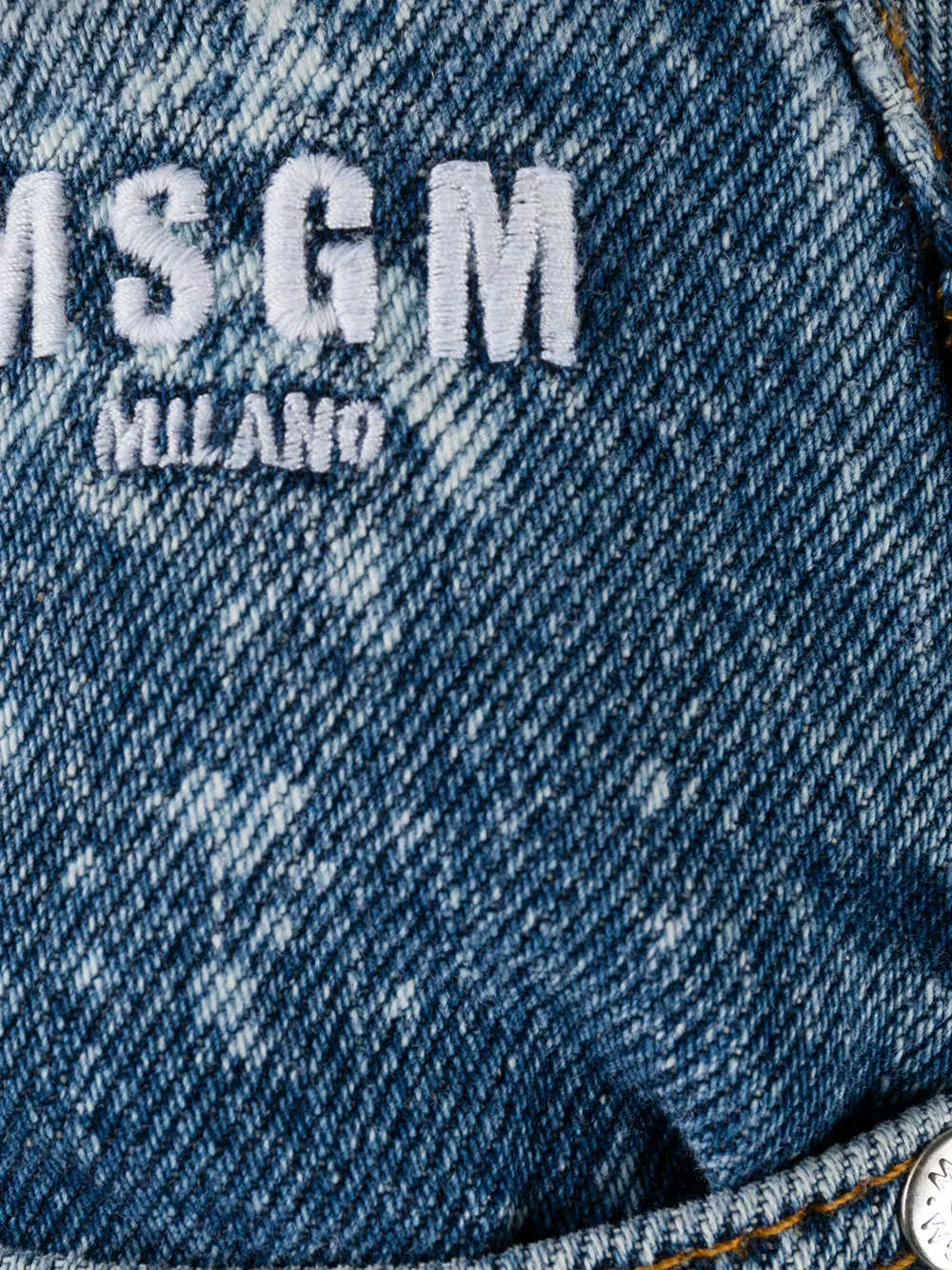 Paint-Splattered Slim-Fit Jeans