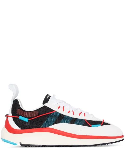 Click to view more detailed imagery on our partner's website Y-3 White , Red And Blue Shiku Run Sneakers
