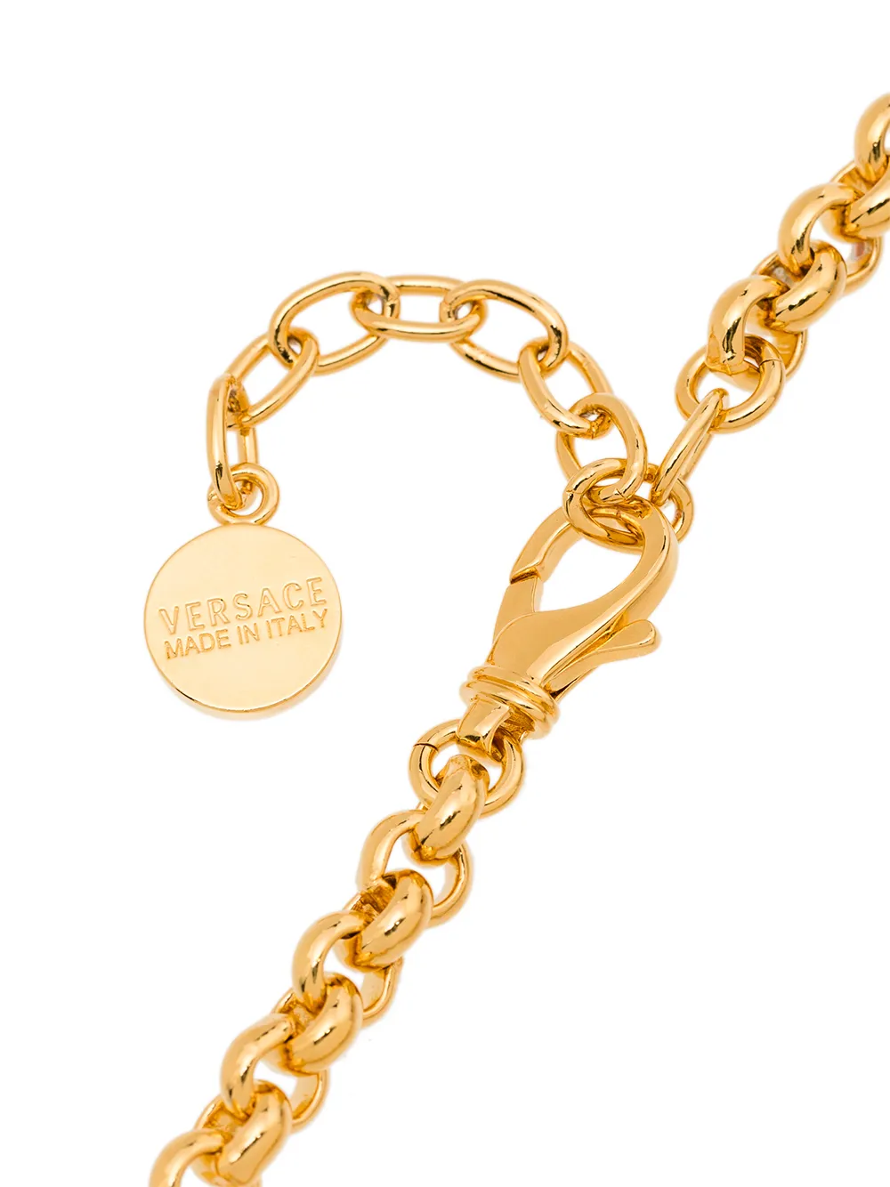 Shop Versace La Medusa Greca Necklace In Gold