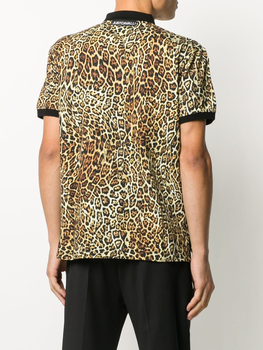 фото Just cavalli рубашка поло с леопардовым принтом