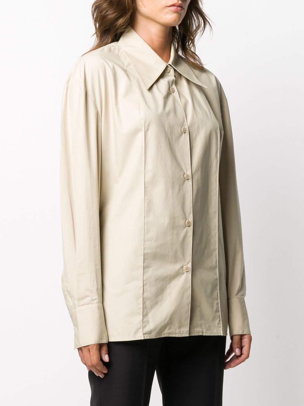 фото Low classic oversized collar cotton shirt