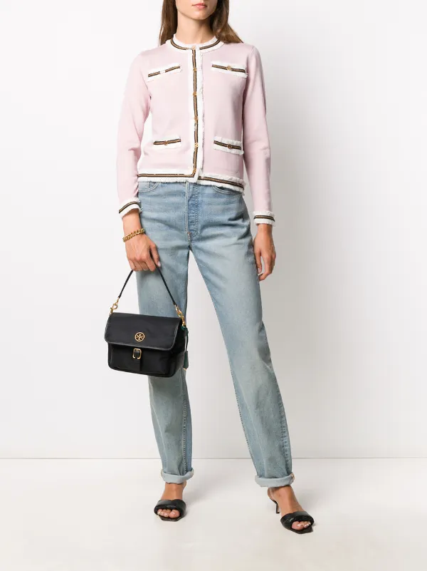 tory burch kendra fringed cardigan