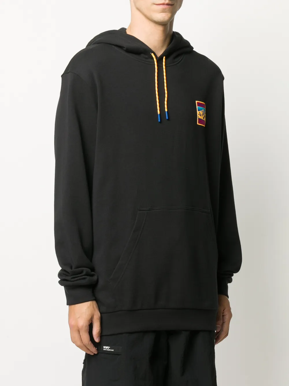  Adidas Kapuzenpullover Mit Logo Patch   Schwarz 