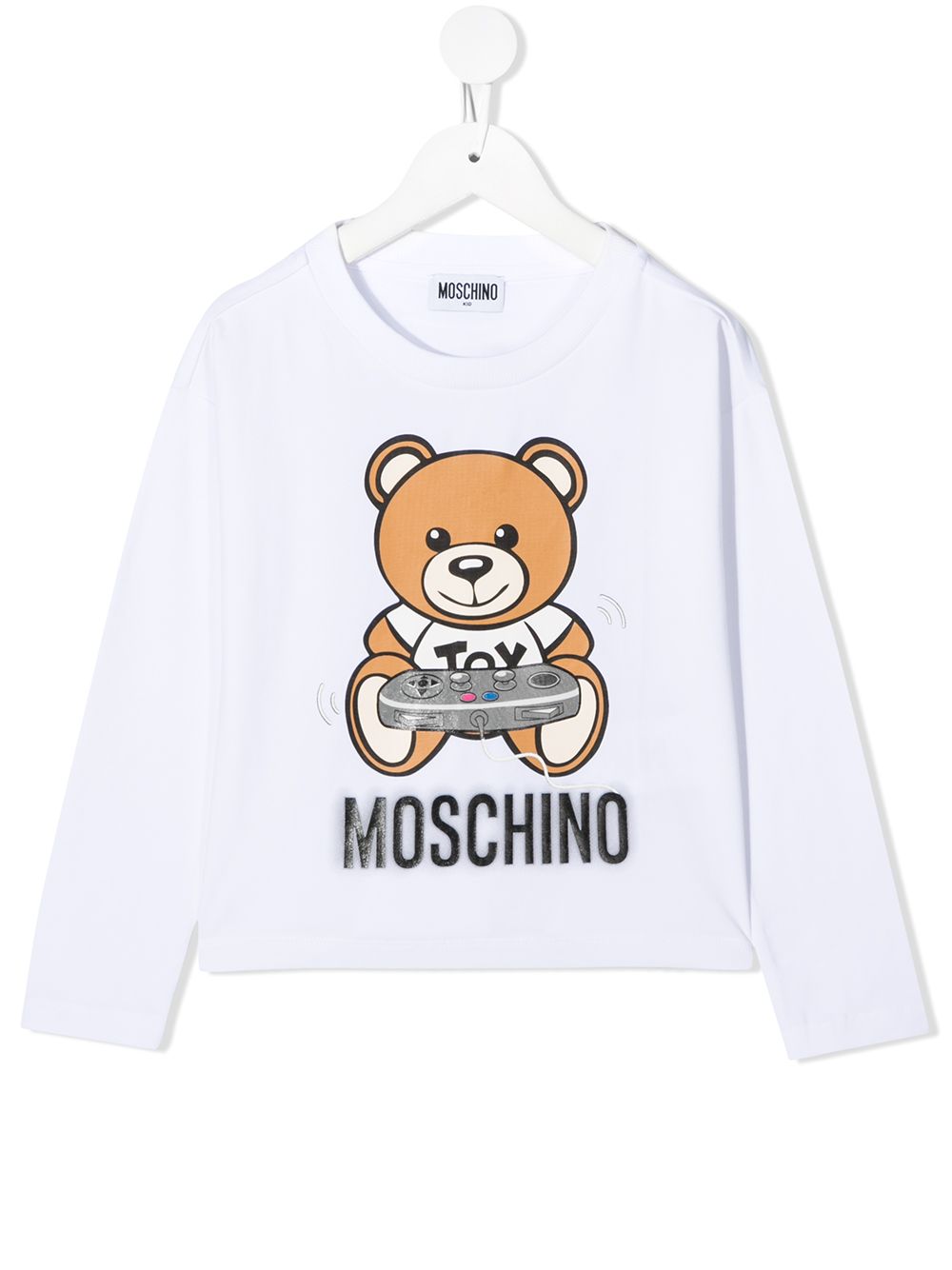 фото Moschino kids футболка с длинными рукавами и логотипом