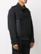 Les Hommes panelled hybrid bomber jacket