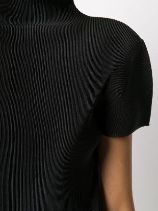 mock neck pleated top展示图