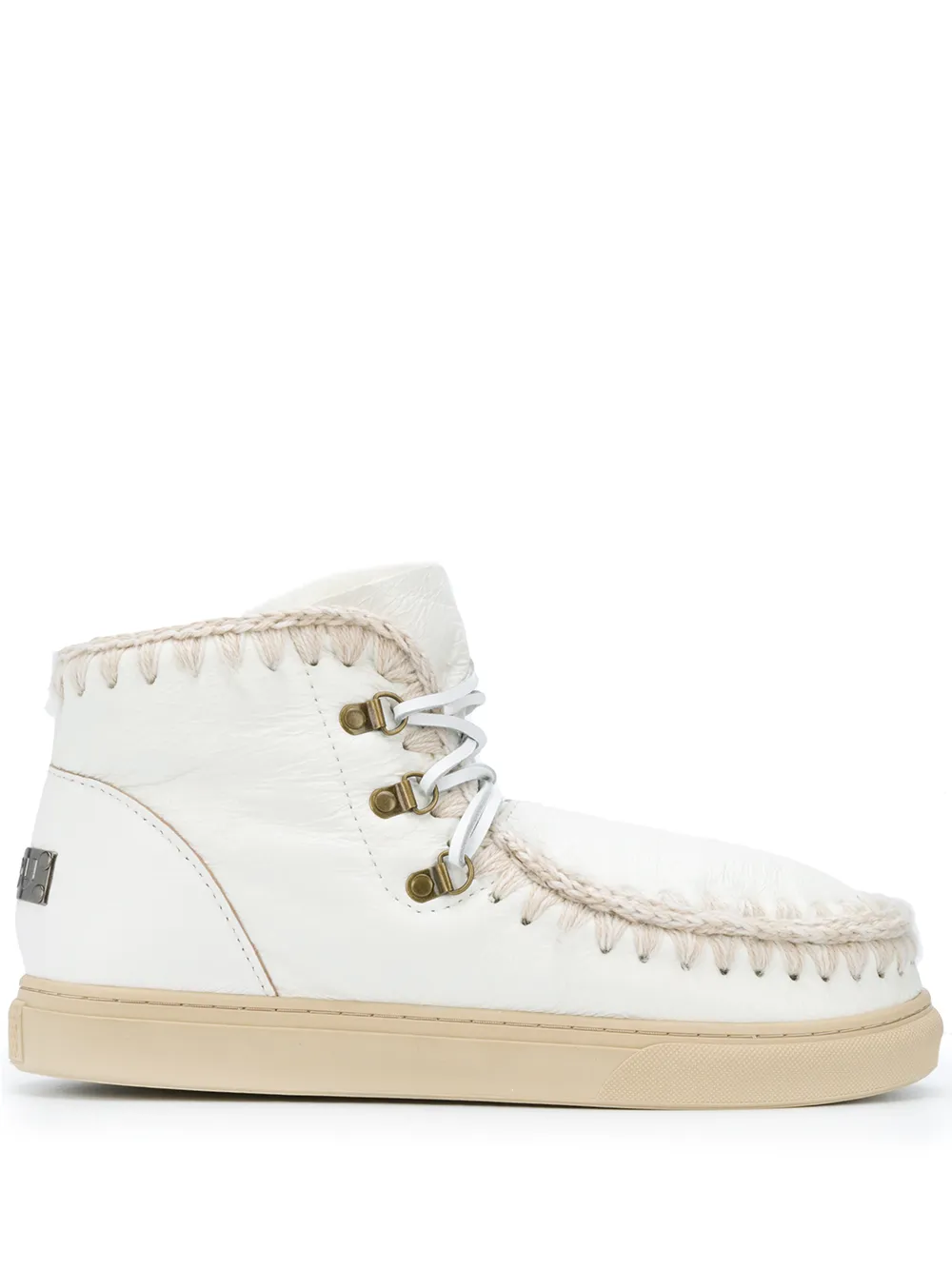 Shop Mou Eskimo Ankle Boots In White