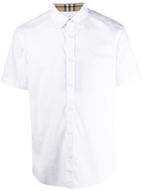 burberry white short sleeve shirt