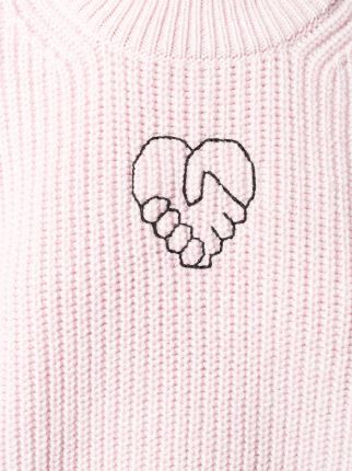 embroidered heart jumper展示图