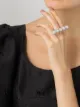 Image 2 of TASAKI 18kt white gold diamond Balance Decade ring