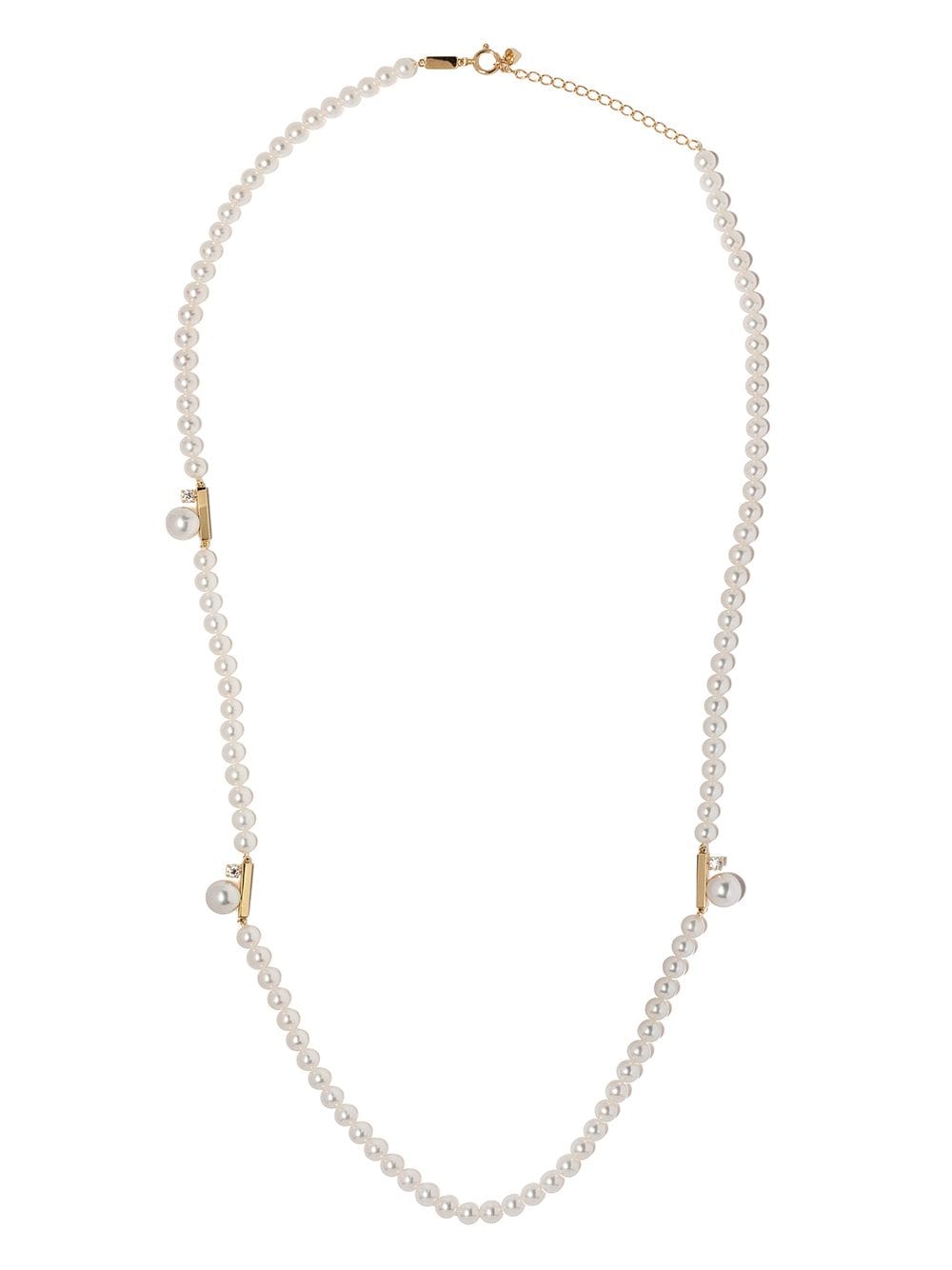Tasaki 18kt Yellow Gold Collection Line Petit Balance Class Akoya Pearl And Diamond Necklace