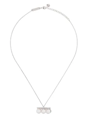 TASAKI 18kt White Gold Diamond Danger Fang Necklace | Silver