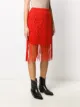 AllSaints fringe-detail midi skirt