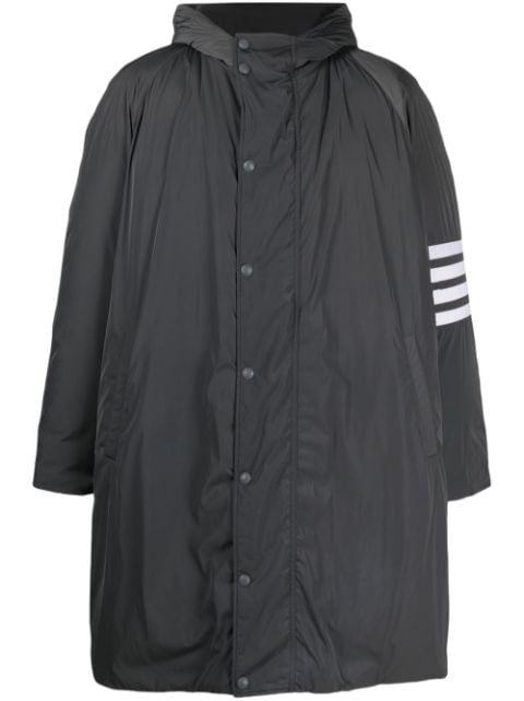 Thom Browne hooded RWB detail coat