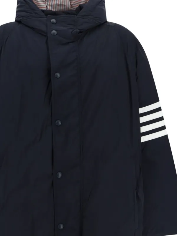 【送料&関税込】Thom Browne 4 Bar Football Sideline Parka In Thom Browne Downfill Hooded Football 4-Bar Parka | Blue