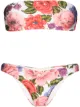 Image 1 of Zimmermann floral print bandeau bikini set