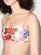Zimmermann floral print bandeau bikini set