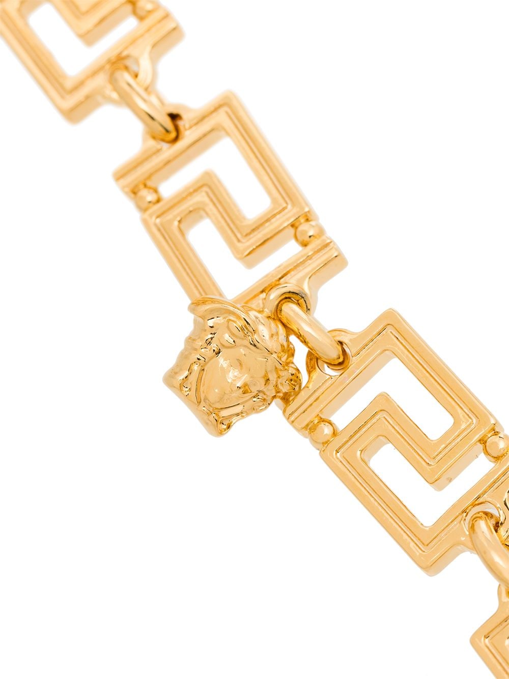 Shop Versace Greca Medusa Detail Bracelet In Gold