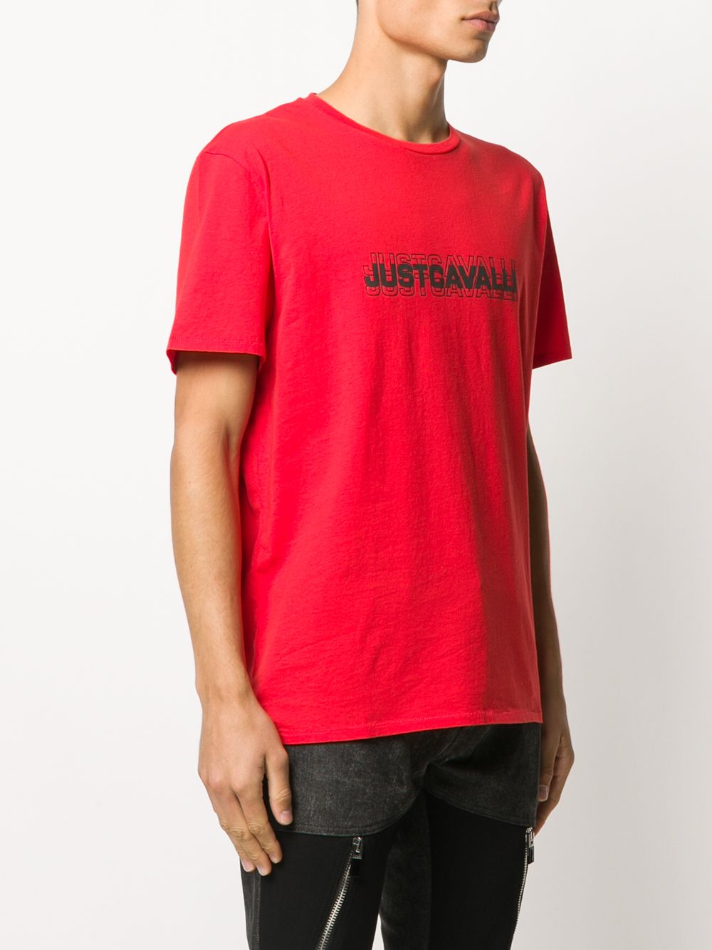 Shop Just Cavalli Logo Print T-shirt In Red