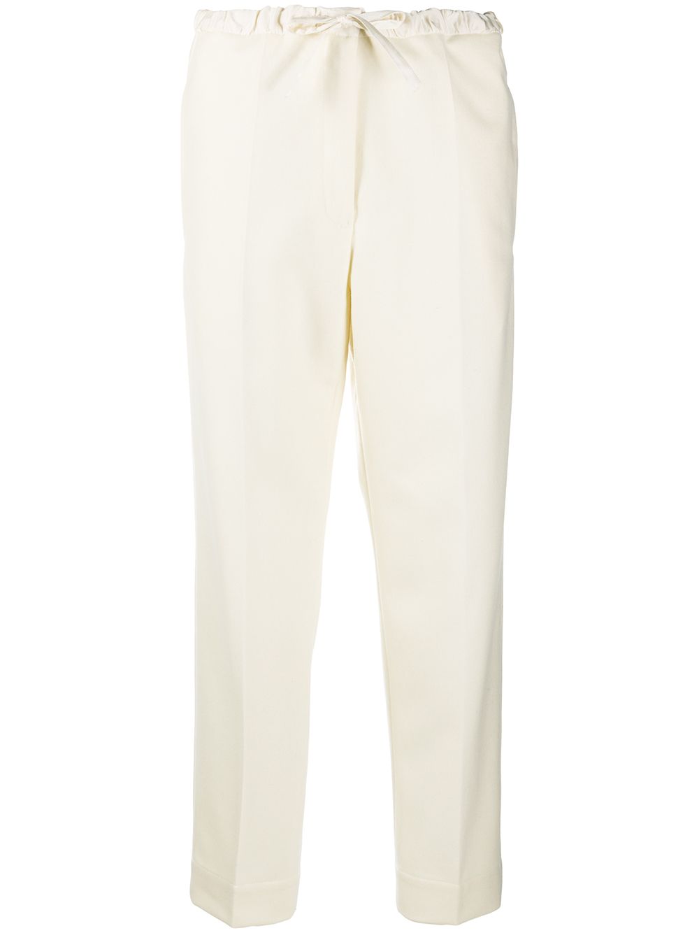 

Jil Sander pantalones capri con cordones en la pretina - Blanco