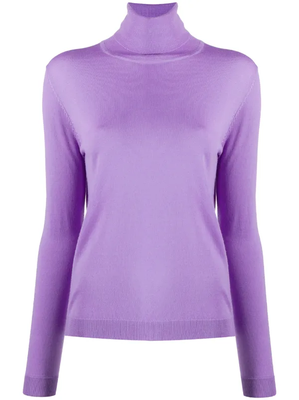 purple roll neck