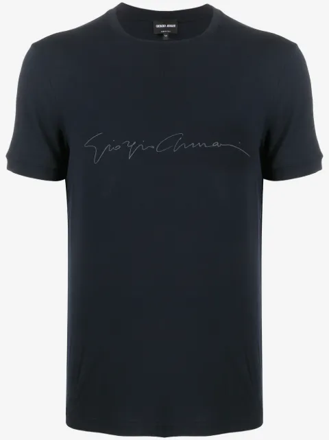 Giorgio Armani playera con cuello redondo