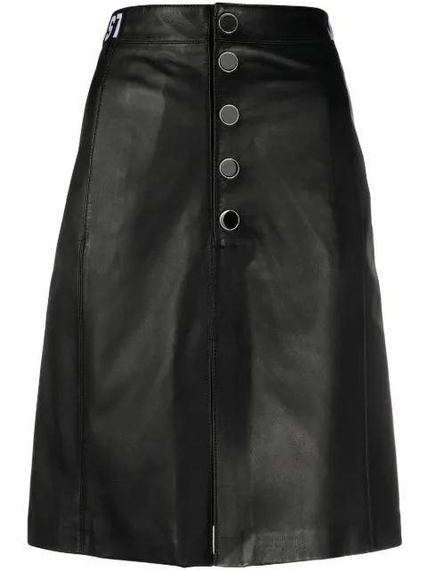 Just Cavalli button-through A-line skirt