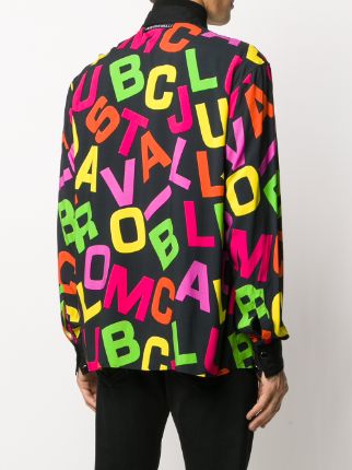 alphabet-print long sleeved shirt展示图