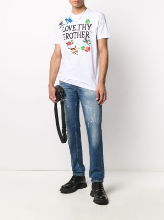 Love Thy Brother print T-shirt展示图