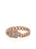 SHAY 18kt rose gold diamond chain-link ring