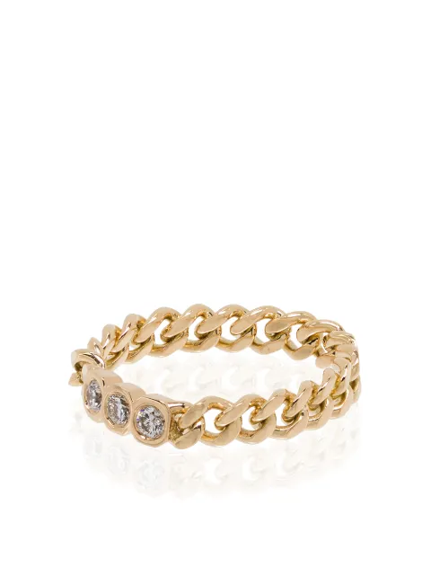 SHAY 18kt yellow gold diamond chain-link ring