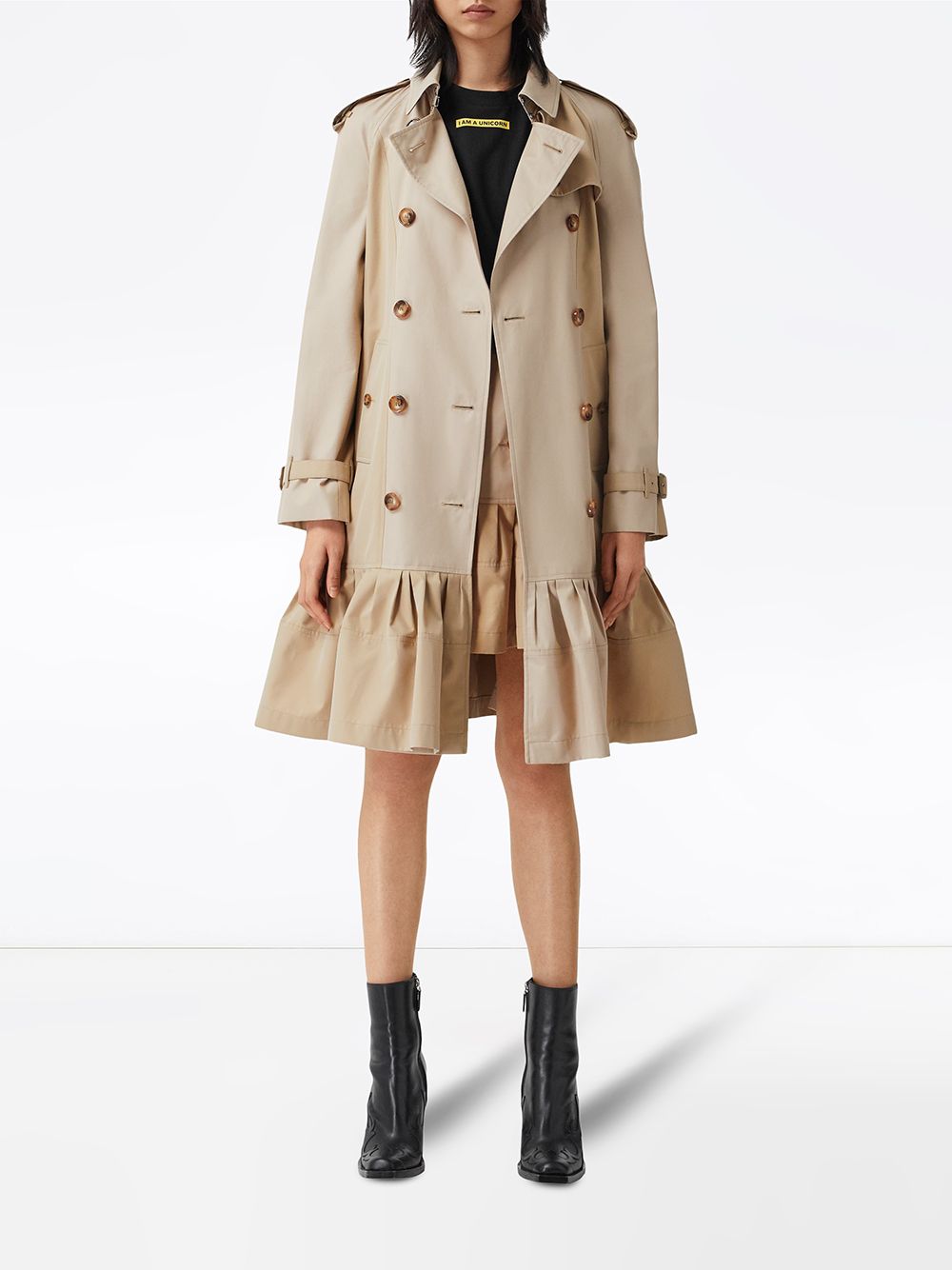 Burberry Gathered Detail Trench Coat - Farfetch