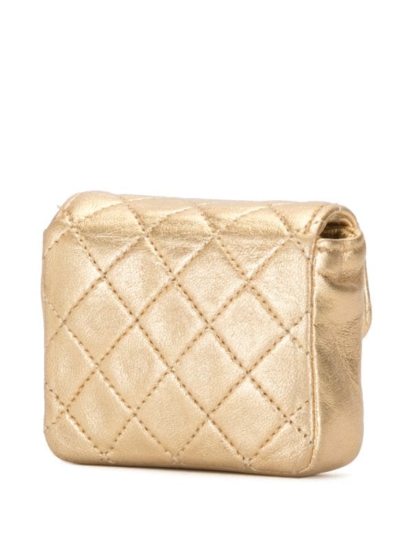 Chanel Pre-owned 1990s Diamond-Quilted Shoulder Bag - Gold