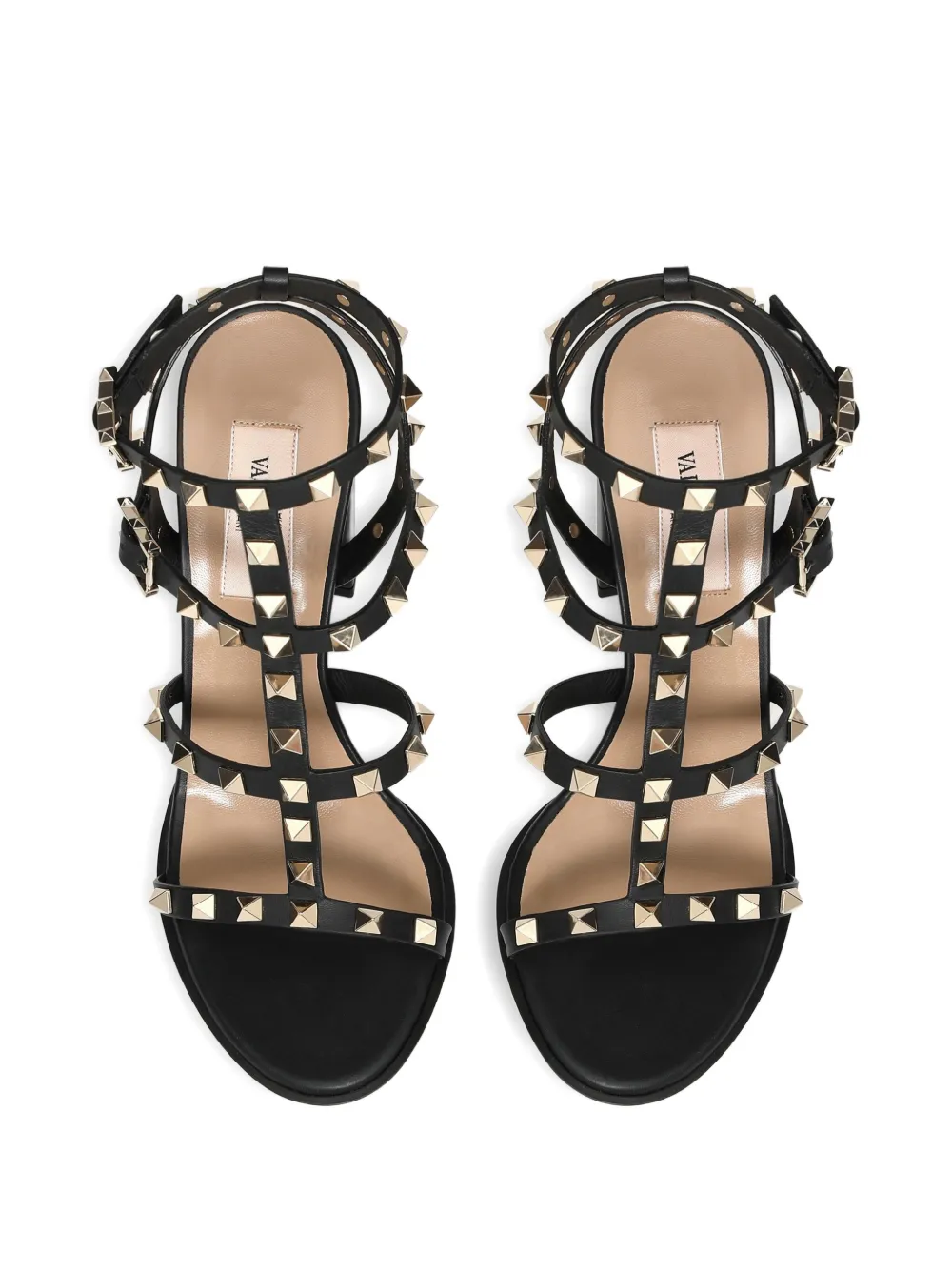 Valentino Garavani 90 mm Rockstud sandalen Zwart