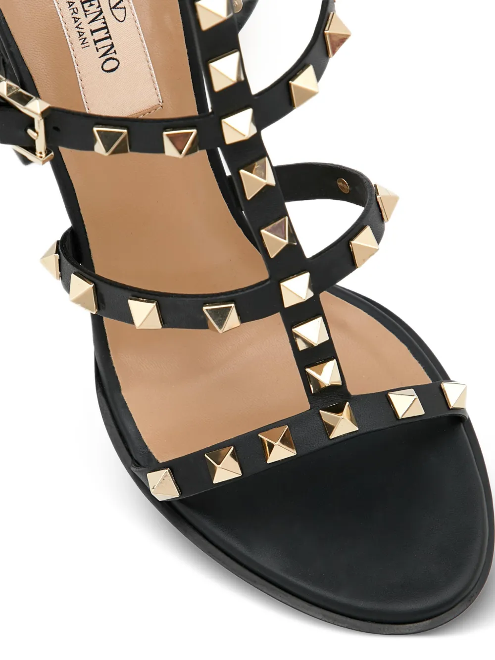 Valentino Garavani 90 mm Rockstud sandalen Zwart