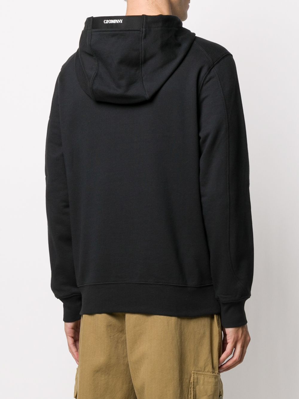 фото C.p. company logo-patch hooded sweatshirt