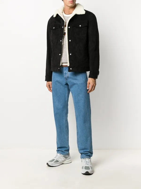 maison kitsune denim trucker jacket