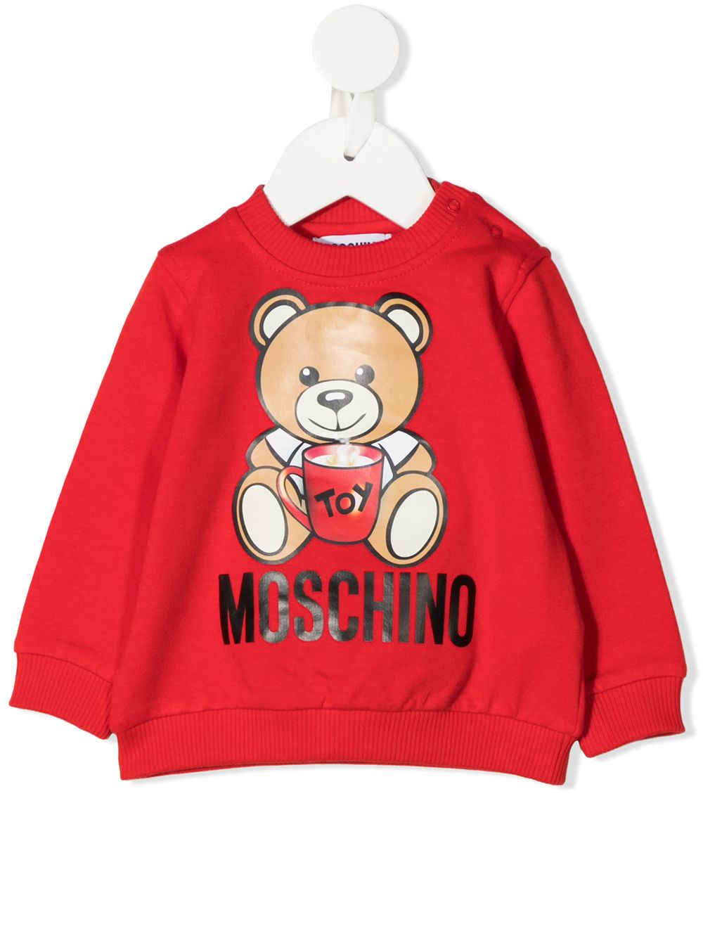 фото Moschino kids толстовка с круглым вырезом и логотипом