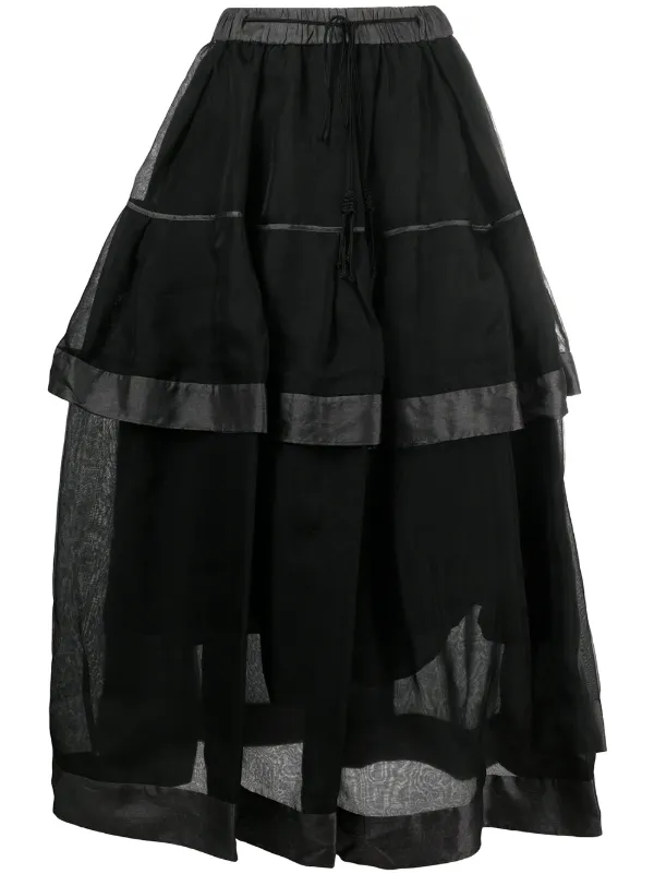 Renli Su double-layered midi skirt 