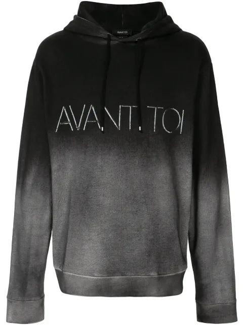 Avant Toi hand-painted logo hoodie