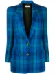 Image 1 of Saint Laurent check-pattern single-breasted blazer