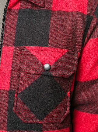 checked zip-up shirt jacket展示图