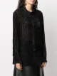 Ann Demeulemeester قميص مخمل مخطط بأكمام طويلة