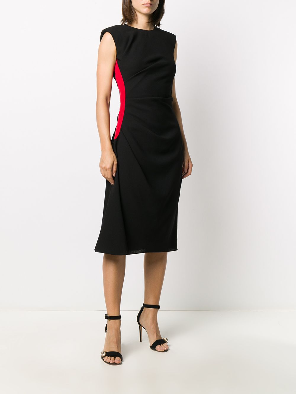 Alexander McQueen Side Stripe short-sleeve Midi Dress - Farfetch