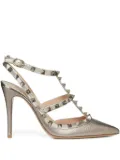 Valentino Garavani Rockstud 100mm caged pumps - Metallic