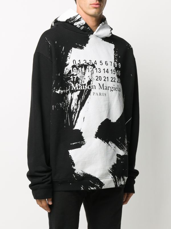 Maison Margiela 14 paint effect hoodie | myglobaltax.com