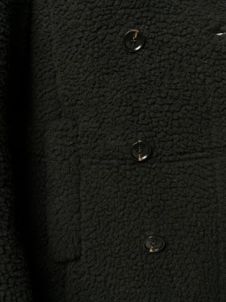 double breasted faux shearling coat展示图